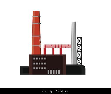 Icône bâtiments Usine Industrielle Illustration de Vecteur