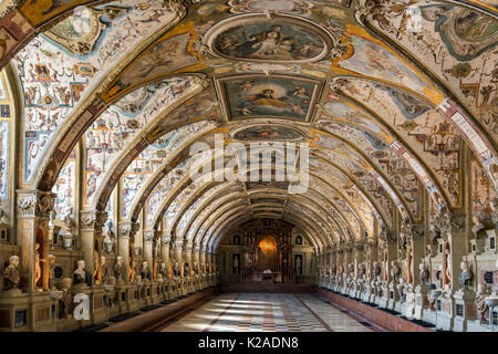L'Antiquarium de style Renaissance, l'Hôtel Residenz ancien palais royal, Munich, Bavière, Allemagne Banque D'Images