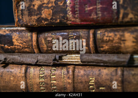 Livres anciens du 17e siècle Banque D'Images