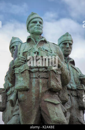Détail de la Mémorial Commando 1940-1945,à Spean Bridge, Highlands écossais, Lochaber, Ecosse, Royaume-Uni Banque D'Images
