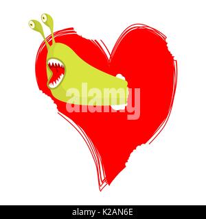 Les vers mangent l'amour. Les parasites Les parasites dans le foyer Illustration de Vecteur
