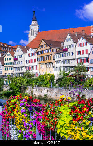 Beaux endroits de l'Allemagne - ville colorée Tubingen à Baden -wurtemberg Banque D'Images
