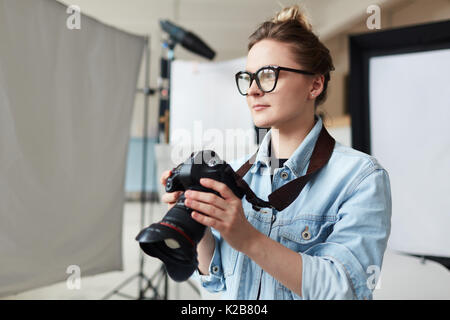 Portrait de Jeune photographe Banque D'Images