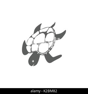 L'icône de tortue de mer. Vector illustration Illustration de Vecteur