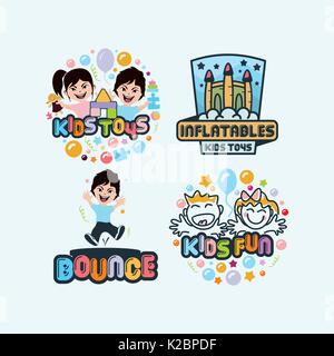 Logo Kids Set Illustration de Vecteur