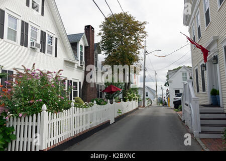 Dyer Street homes et maisons d'hôtes à Provincetown, Massachusetts, Cape Cod, USA. Banque D'Images