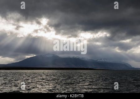 Son dernier espoir (Seno Ultima Esperanza) de Puerto Natales, au Chili, en mars 2015. Banque D'Images