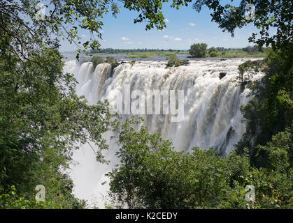 La cataracte de l'Est Victoria Falls en Zambie Banque D'Images