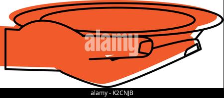 Le bac ou l'icône de plateau de vecteur d'image illustration design couleur orange Illustration de Vecteur