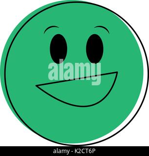 Sourire heureux image icône de messagerie instantanée d'Emoji Illustration de Vecteur
