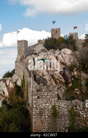 Castelo dos Mouros à Sintra, Portugal Banque D'Images