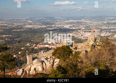 Castelo dos Mouros à Sintra, Portugal Banque D'Images