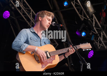 Scott Matthews joue Camping-appelant à Ragley Hall, Warwickshire, le 26 août, 2017. Banque D'Images