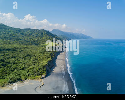 Vue aérienne de la célèbre montagne de vache (Niushan Scenic Area) de Hualien, Taiwan Banque D'Images