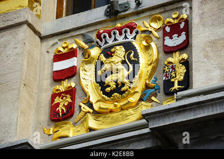 La robe du Lion, Grand Place, Groote Markt, Bruxelles, Belgique Banque D'Images