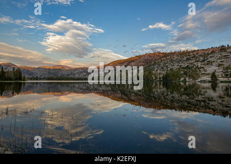 Alpine Lake dans l'Hetch Hetchy Région de Yosemite National Park, California, USA. Banque D'Images