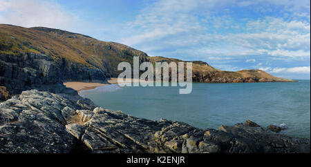 Avis de Melmore Hill et de Altweary Melmore Head Bay, comté de Donegal, en République d'Irlande. Février 2013. Banque D'Images