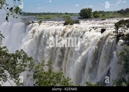 La cataracte de l'Est Victoria Falls en Zambie Banque D'Images