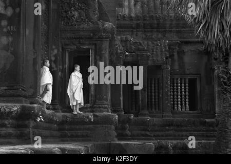 Angkor Wat merveilles du monde château de pierre Cambodge siem reap Banque D'Images