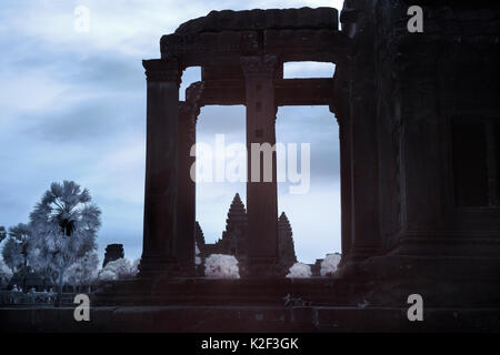 Angkor Wat merveilles du monde château de pierre Cambodge siem reap Banque D'Images