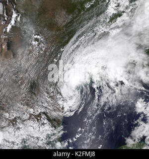 Ouragan gigantesque Harvey vu de l'espace. Éléments de cette image sont meublées par la NASA Banque D'Images