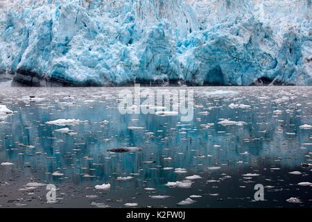 L'eau de marée un front du glacier en Alaska, Prince William Sound. Banque D'Images