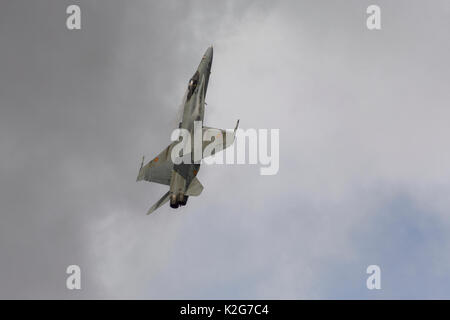 Spanish Air Force EF-18AM Hornet patrouille affiche à RIAT Banque D'Images