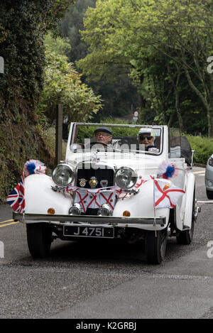 1938 alvis 12/70 un dhc est apparu au à l'tunnels de guerre de jersey - hôpital souterrain allemand à Jersey, Channel Islands, Grande-Bretagne. l'événement a été p Banque D'Images