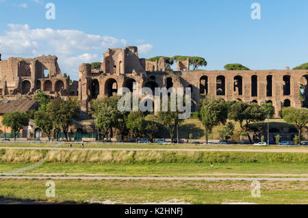 Ruines romaines de la colline du Palatin à Rome, Italie Banque D'Images