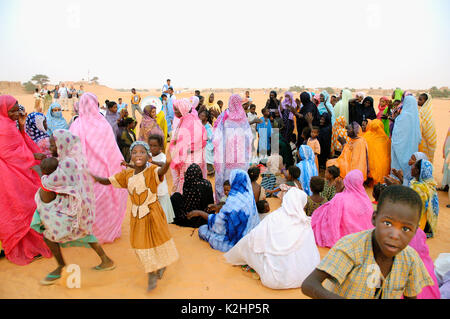 Une grande célébration à Chinguetti, Mauritanie Banque D'Images