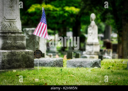 GAR, ou grande armée de la République, était une organisation fraternelle pour l'Union européenne membres du service de la guerre civile américaine. C'est la tombe d'une Union européenne ve Banque D'Images