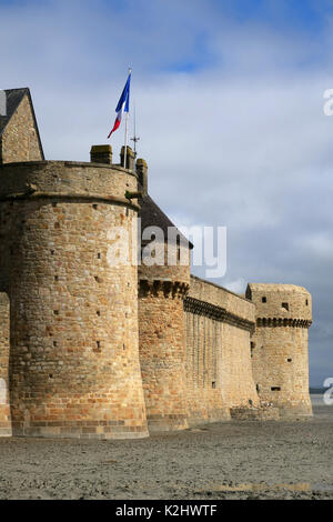 Le Mont-Saint-Michel en Normandie, France. Banque D'Images