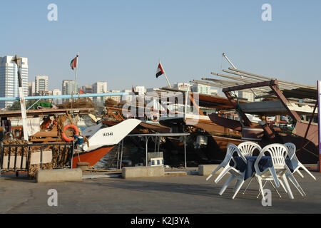 Des bateaux en bois, charpentiers, Abu Dhabi Banque D'Images