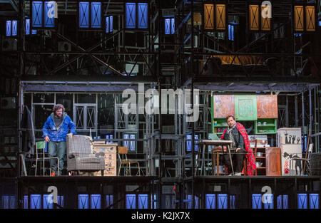 Photo : la Bohème (opéra), Festival Theatre l’histoire d’amour la plus grande et la plus déchirante de l’Opéra. La Bohème est un somptueux Banque D'Images