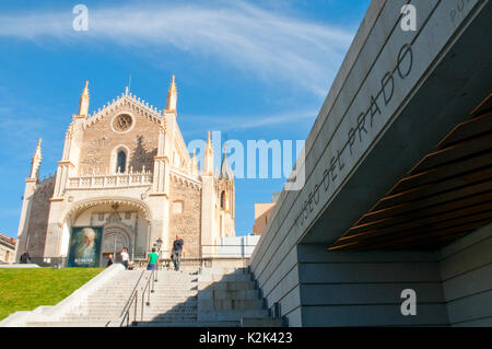 Église de San Jerónimo el Real et le musée du Prado l'élargissement. Madrid, Espagne. Banque D'Images