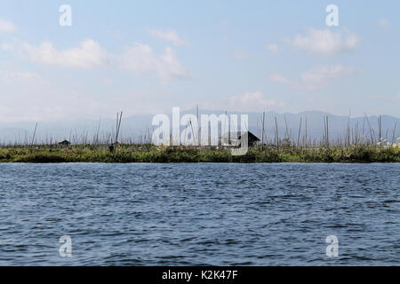 Lac Inle, Myanmar Janvier 2016 Banque D'Images