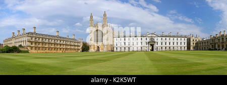 CAMBRIDGE, ANGLETERRE - août 2012 ; vue panoramique sur le King's College. Banque D'Images