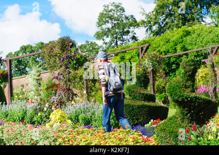 Glasgow, Ecosse, Royaume-Uni. Août 31, 2017. Météo britannique. Les personnes appréciant les jardins en Bellahouston Park sur un après-midi chaud et ensoleillé. Credit : Skully/Alamy Live News Banque D'Images
