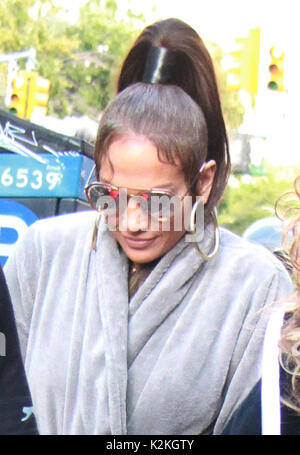 New York, NY, USA. Août 31, 2017. Jennifer Lopez sur le tournage de son nouveau film à New York le 31 août 2017. Credit : Rw/media/Alamy Punch Live News Banque D'Images