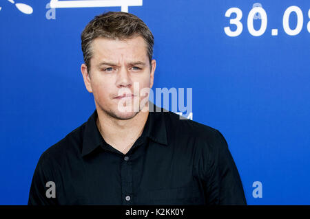 Venise, Italie. Août 30, 2017. Matt Damon pendant la 'Downsizing' photocall au 74e Festival International du Film de Venise le 30 août 2017 | Verwendung weltweit Credit : dpa/Alamy Live News Banque D'Images