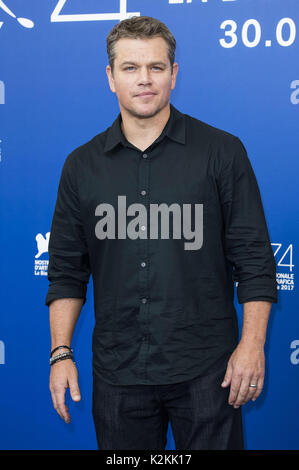 Venise, Italie. Août 30, 2017. Matt Damon pendant la 'Downsizing' photocall au 74e Festival International du Film de Venise le 30 août 2017 | Verwendung weltweit Credit : dpa/Alamy Live News Banque D'Images