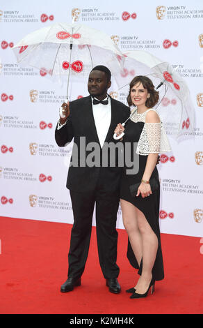 La photo doit être crédité ©Presse Alpha 079965 14/05/2017 Virgin invité plat British Academy Television Awards Bafta 2017 au Royal Festival Hall Londres Banque D'Images