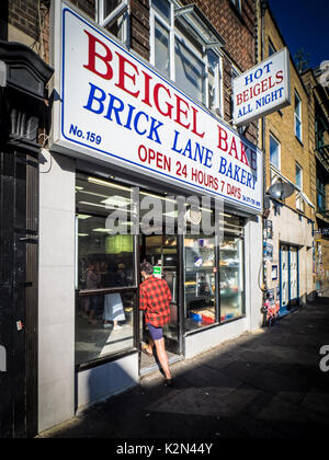 Beigel Bake - 24 heures beigel bakery et boutique de Brick Lane, Shoreditch dans l'East End londonien Banque D'Images