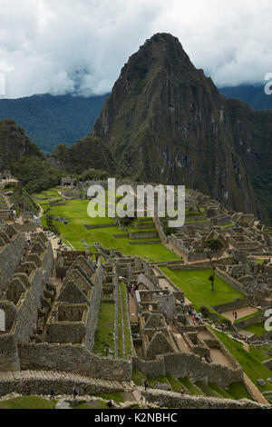 Machu Picchu 15e siècle ruines Incas (Site du patrimoine mondial), la Vallée Sacrée, le Pérou, Amérique du Sud Banque D'Images