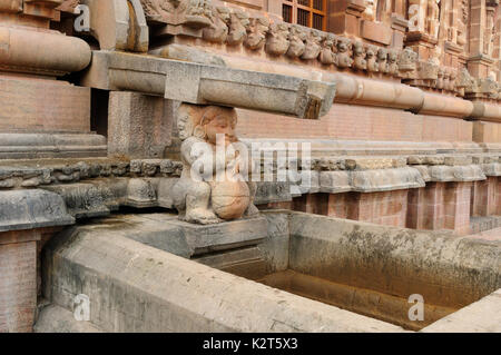 L'Inde, Brihadeeswarar Temple Hindou à Thanjavur Banque D'Images