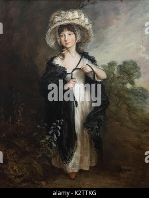 Thomas Gainsborough (1727-1788), Miss Elizabeth Haverfield, en Angleterre, le sujet semble être âgés de huit ou neuf ans, au début de années 1780. Banque D'Images