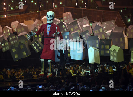 La photo doit être crédité ©Presse Alpha 079965 22/02/207 Katy Perry des Brit Awards 2017 à l'O2 Arena de Londres Banque D'Images