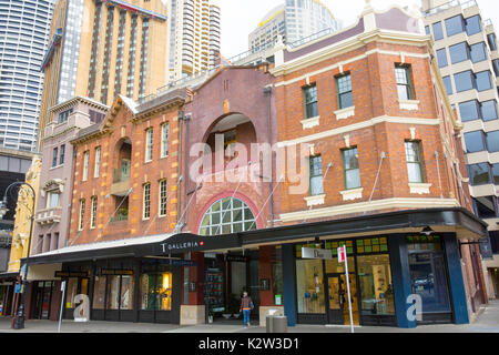 L'architecture dans le vieux quartier de Sydney, The Rocks, où le règlement a eu lieu,Sydney, Australie Banque D'Images