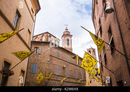 Ville de Pieve, une ancienne ville médiévale dans la province de Pérouse, en Italie. Banque D'Images