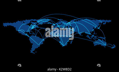 Les villes du monde liaisons 3D Rendering Banque D'Images